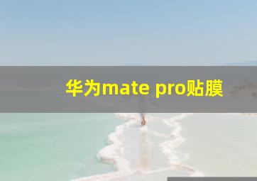 华为mate pro贴膜